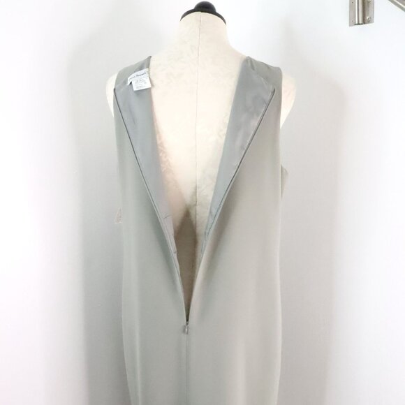 New Harvé Bernard Sport Women's 12 Sage Green Polyester Sleeveless Sheath Dress - Picture 10 of 12